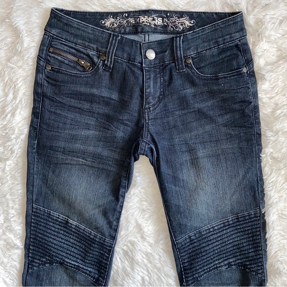 Express Biker Style Blue Jeans Size 2 - Picture 4 of 14